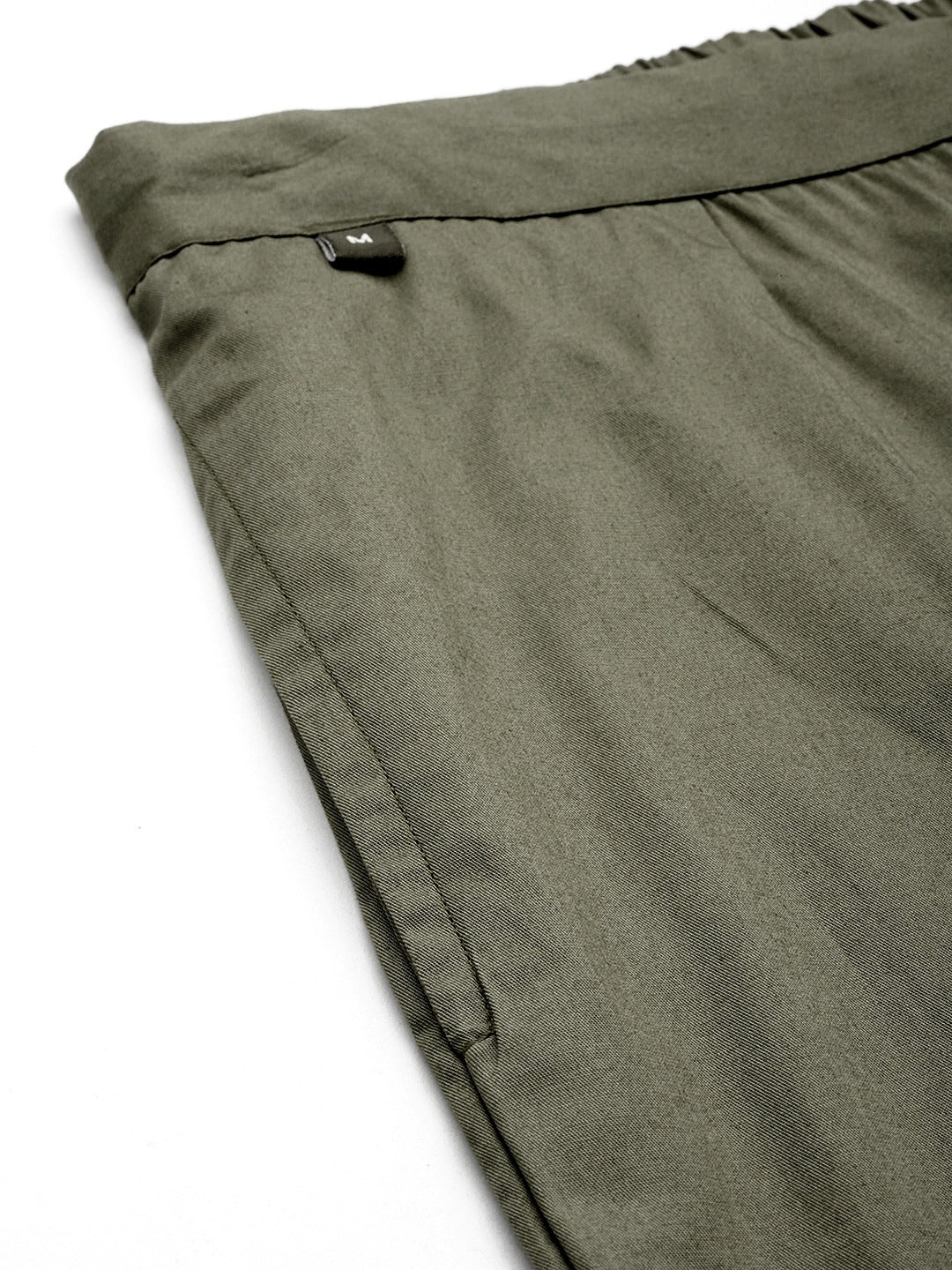 Cotton Lycra Fabric Olive Color Trouser - Image 5