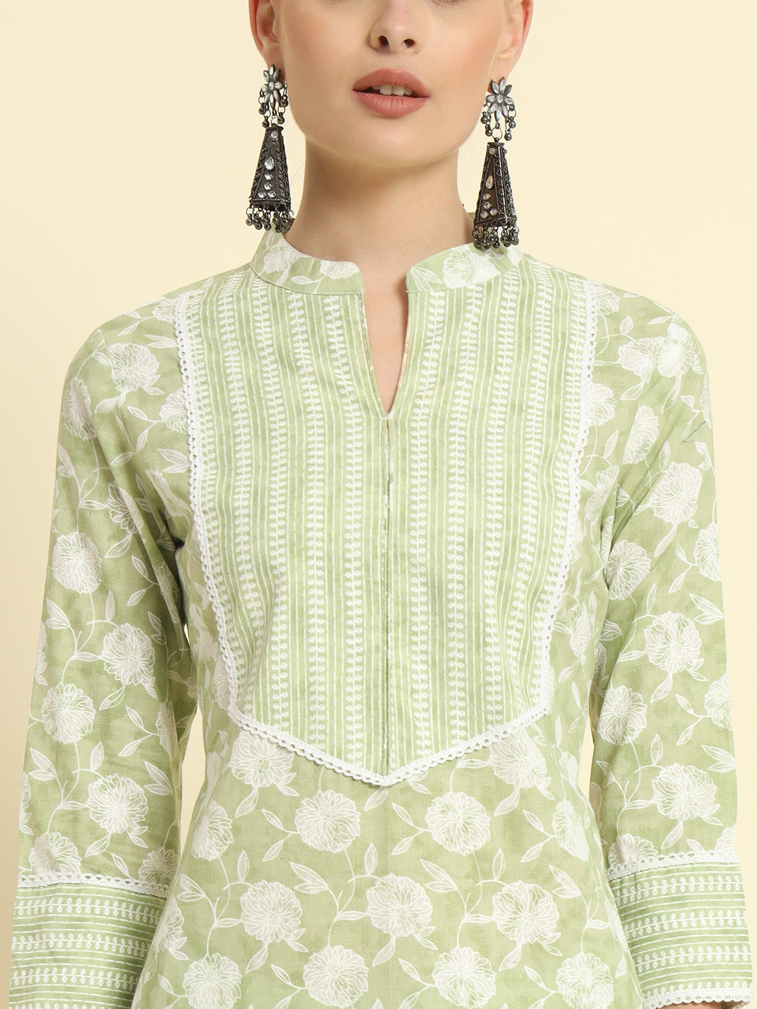 Cotton Printed Straight Kurta Set - Image 4