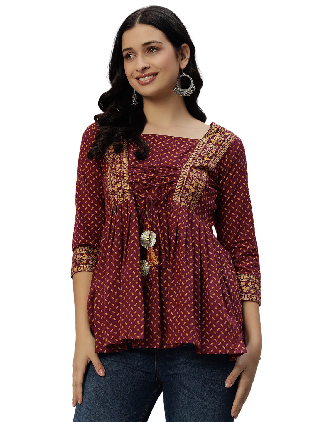 Cotton Printed Regular Top