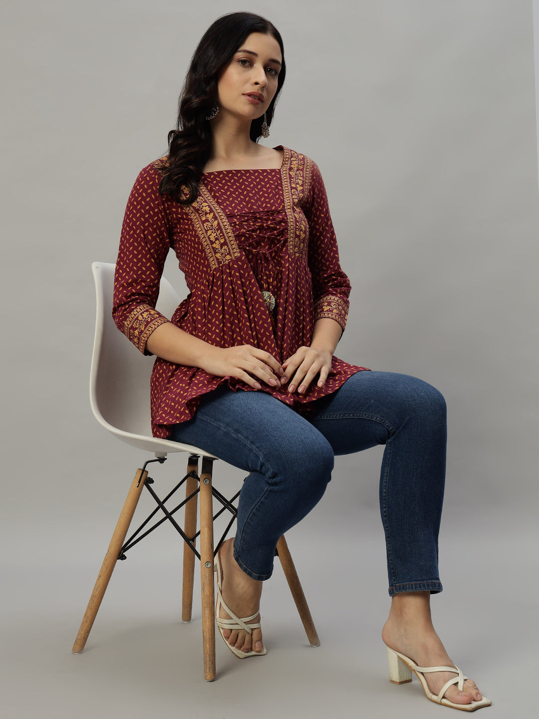 Cotton Printed Regular Top - Image 2