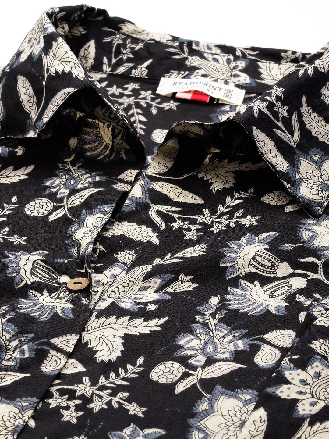 A Line Style Cotton Fabric Black Color Kurta And Bottom - Image 5