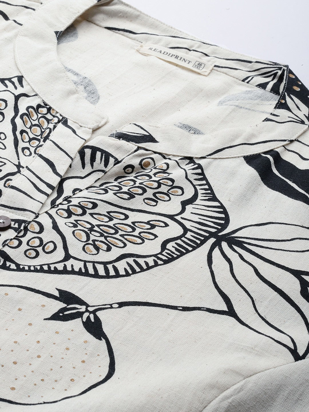 A Line Style Cotton Fabric Black Color Kurta With Bottom And Dupatta - Image 2