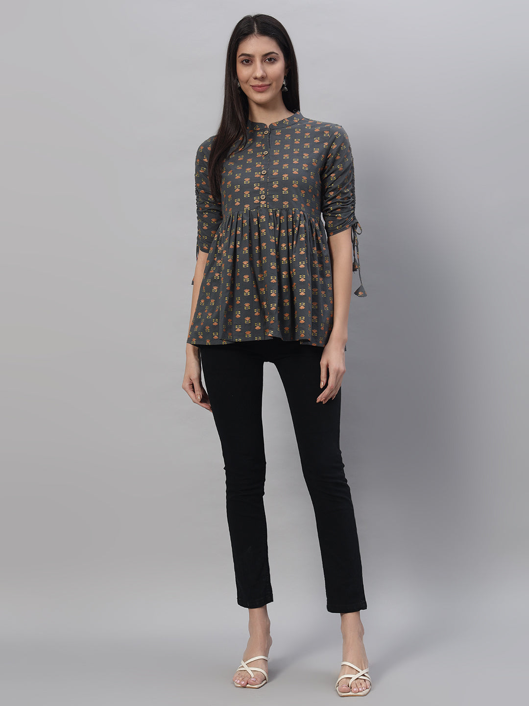 Cotton Printed Regular Top - Image 3