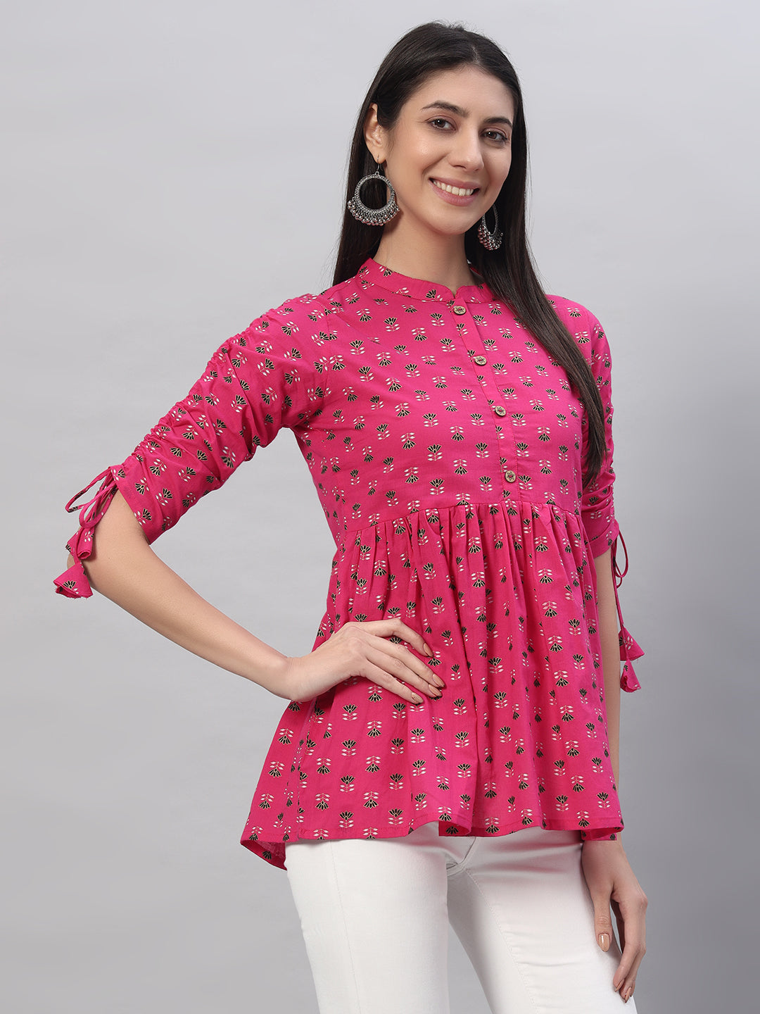 Cotton Printed Regular Top - Image 5
