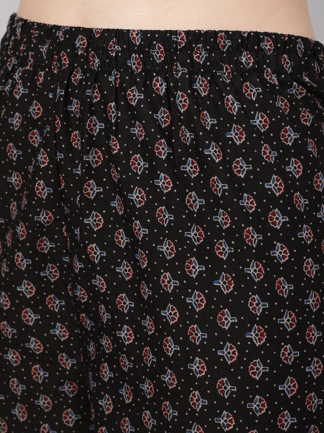 Black Ethnic Printed Kurta With Trouser And Dupatta - Image 5
