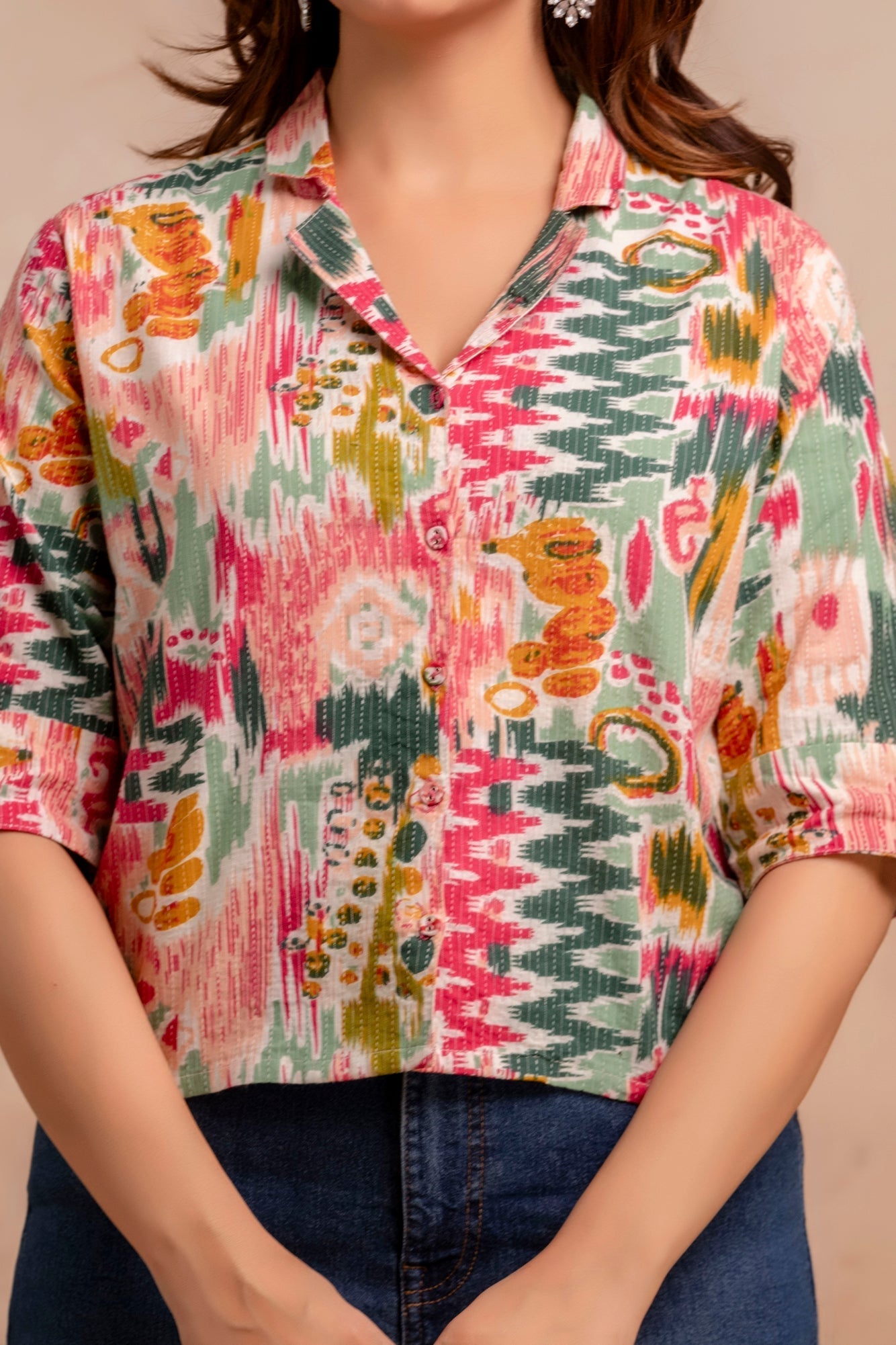 Multicolor Printed Straight Tunic - Image 2