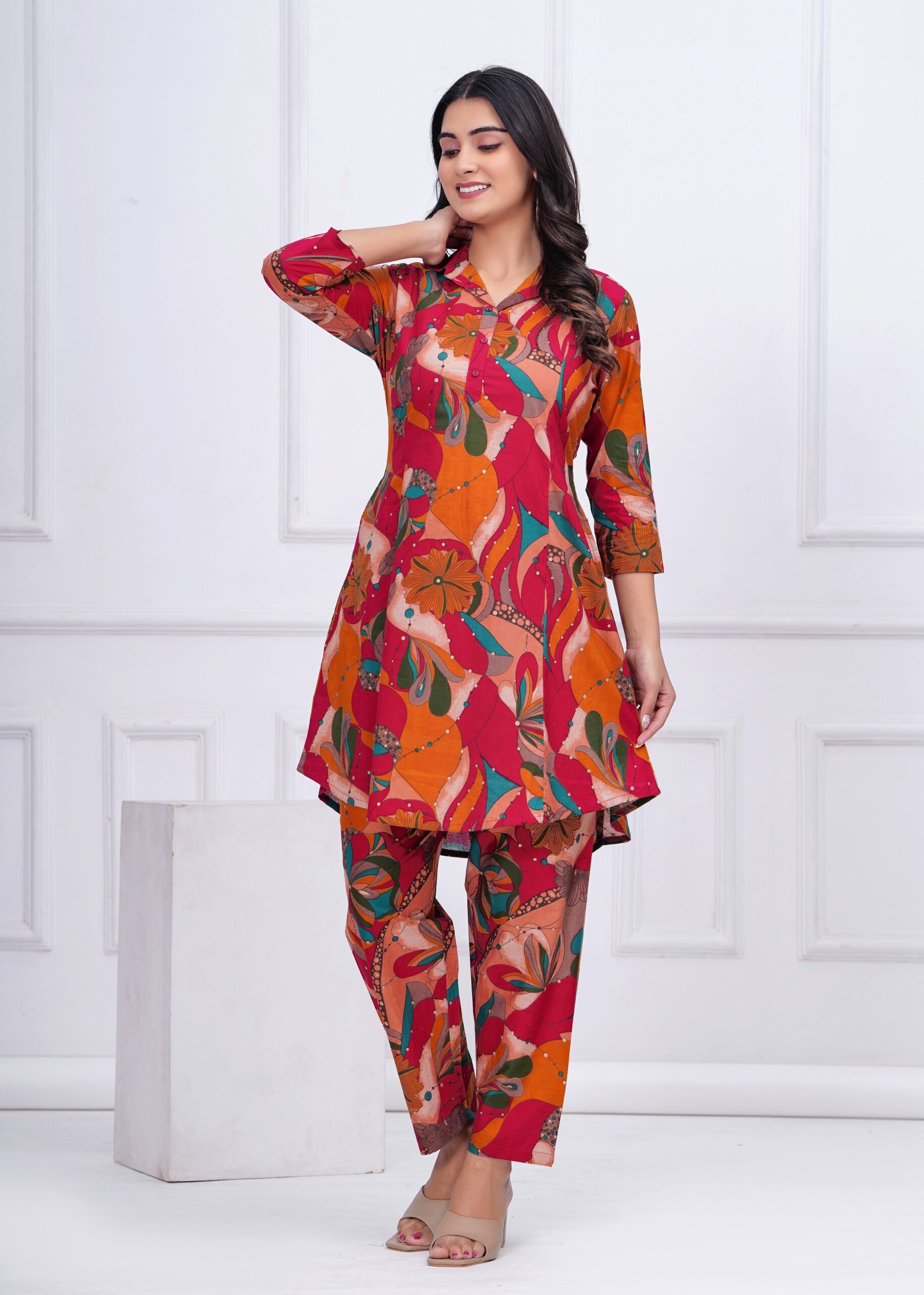 Pink Printed Co-Ord set - Image 4