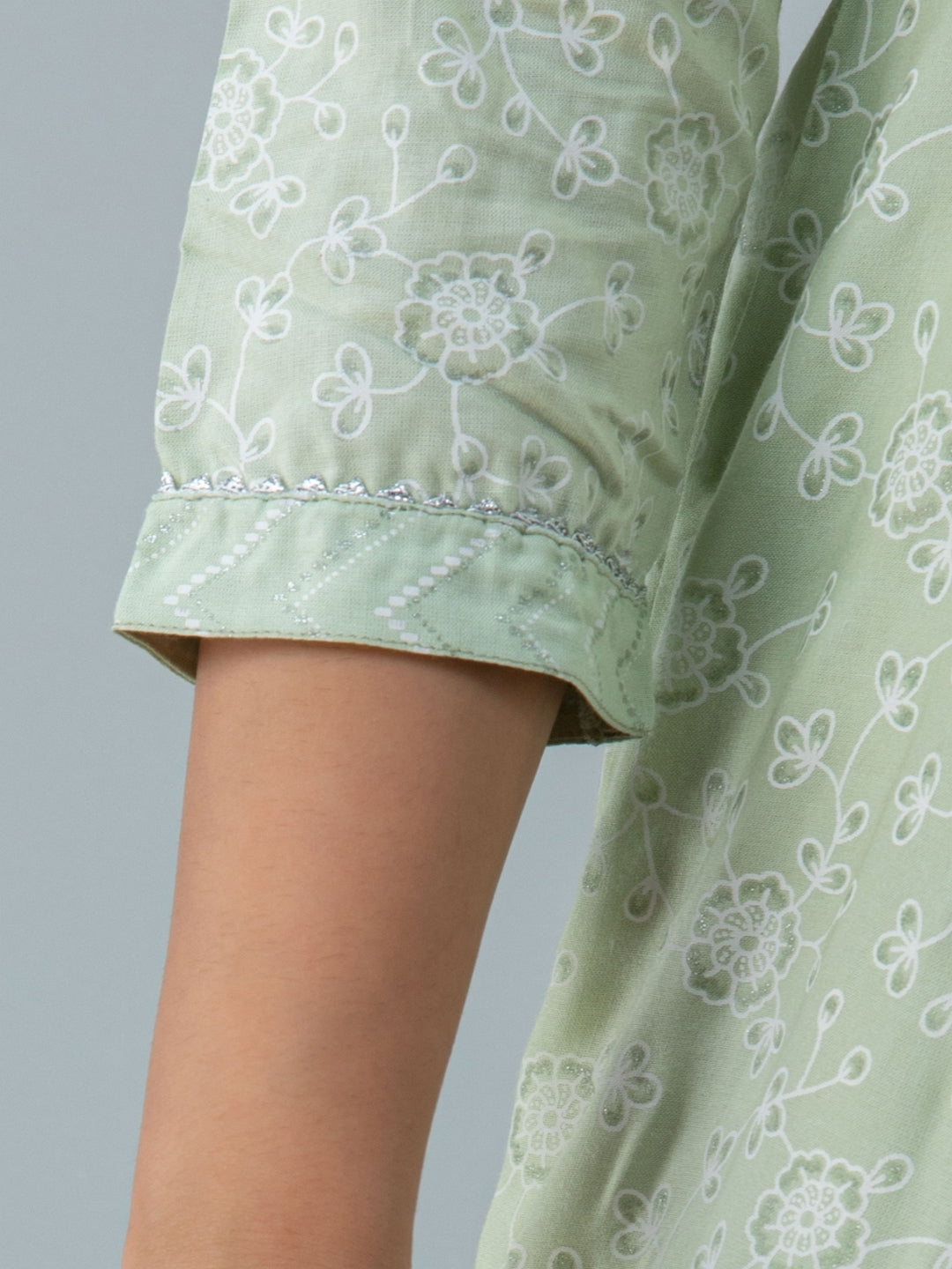 Printed Flared Round Neck 3/4 Sleeve Ankle Length Viscose Rayon Kurta - Image 8