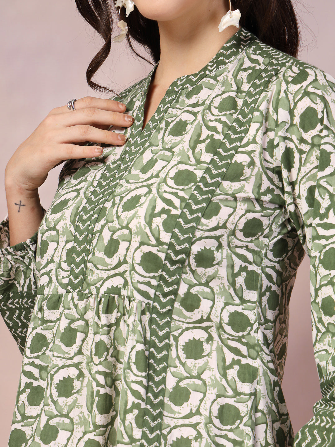 Floral Printed Cotton Top - Image 2