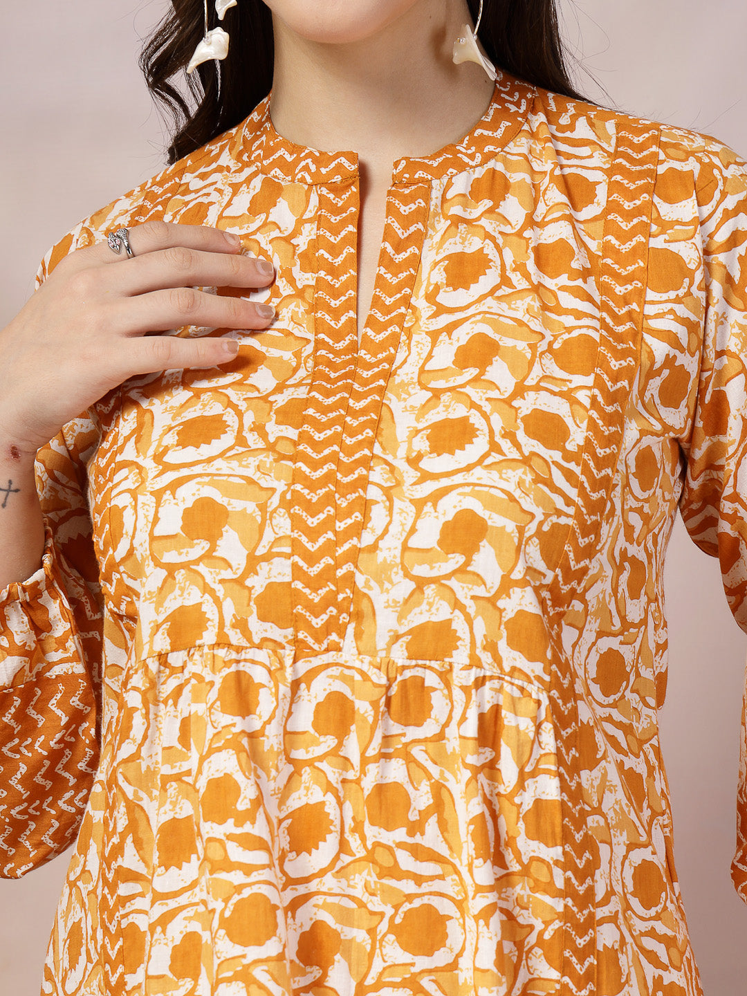 Floral Printed Cotton Top - Image 2