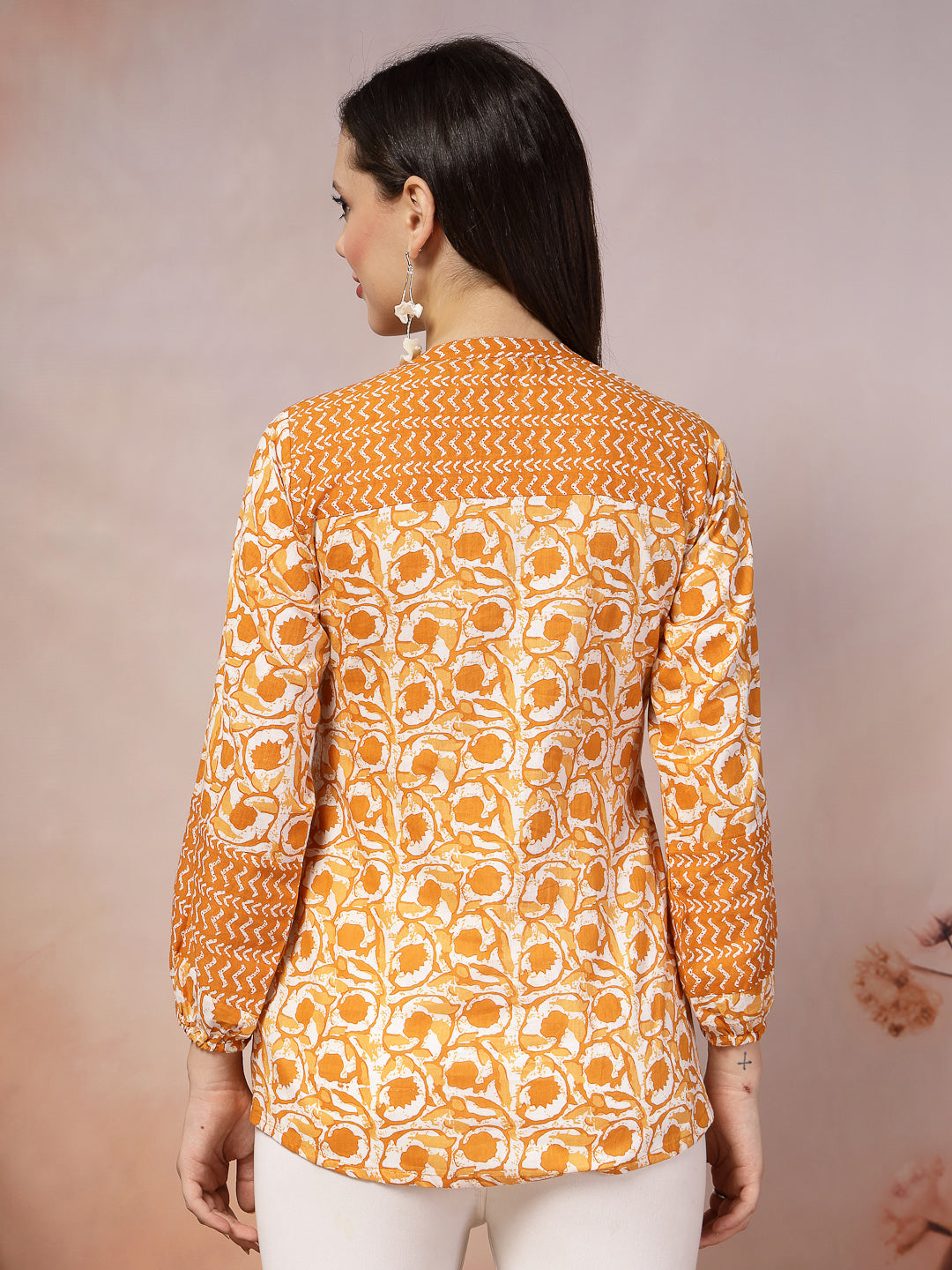 Floral Printed Cotton Top - Image 4