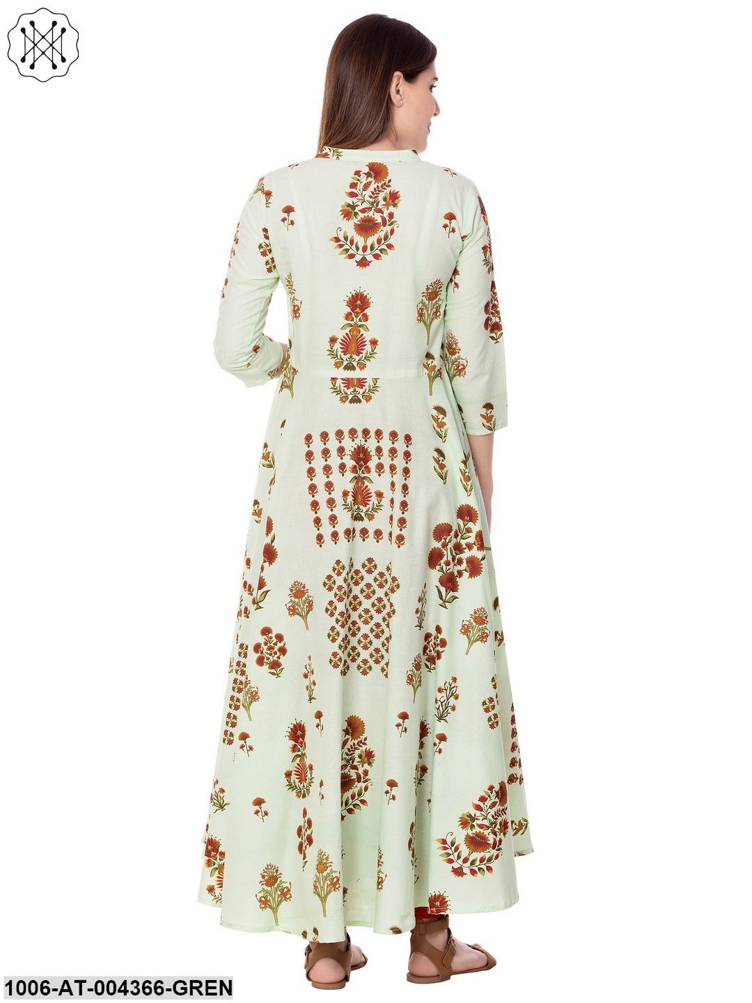 Women's Cotton Printed Flared Kurta - Image 3